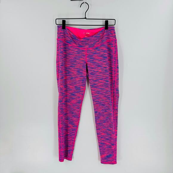 Lilly Pulitzer Luxletic Weekender Legging Pink Blue Stretch Athletic Size L - Picture 2 of 10